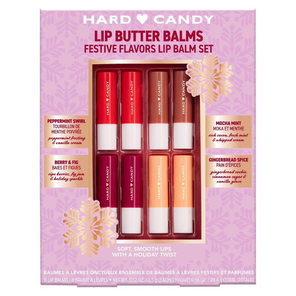Hard Candy Festive Flavors Lip Butter Balm Gift Set – 8 Pieces